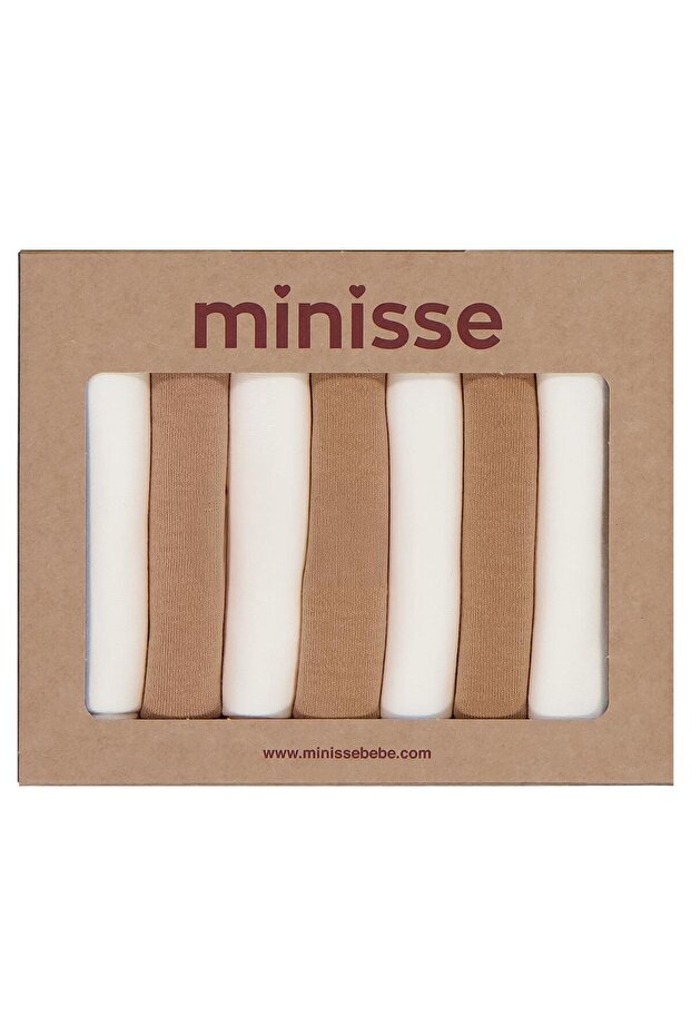 Flat 7 Pack Mouth Wipes - Beige