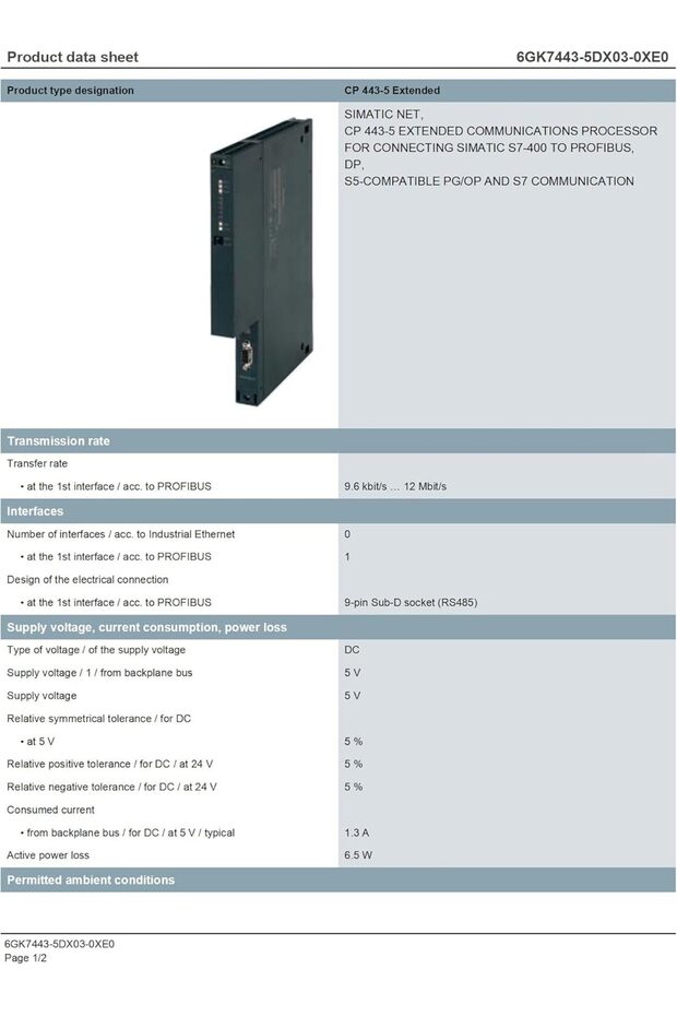 معالج الاتصالات الموسع SIMATIC NET CP 443-5 - 3