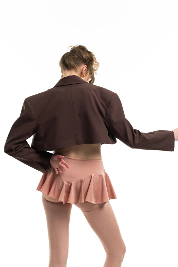 Cropped Masculine Jacket - 2