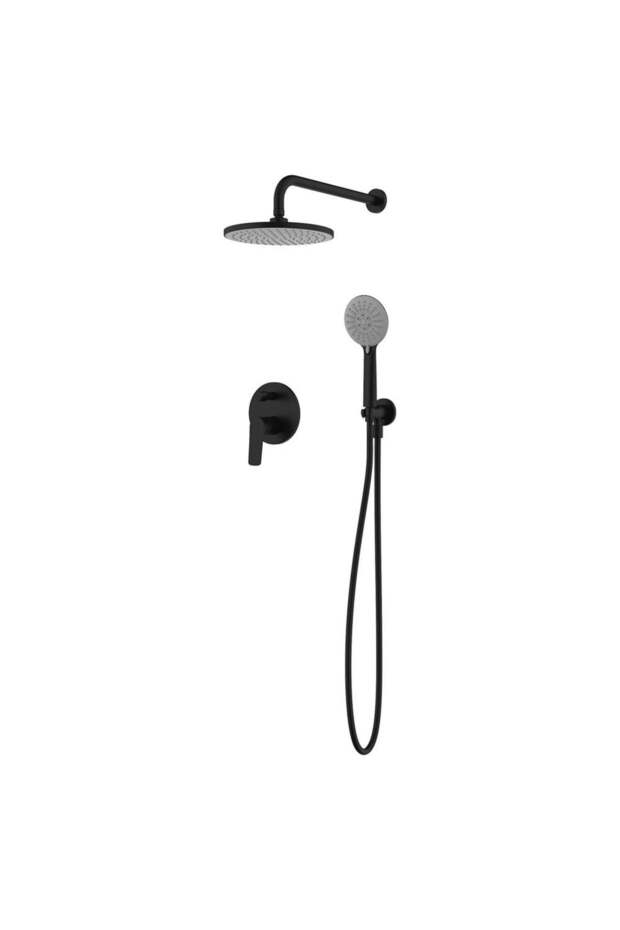 Plus Brown 2 Way Concealed Bath Mixer with Overhead & Hand Shower, Durable Brass Finish
