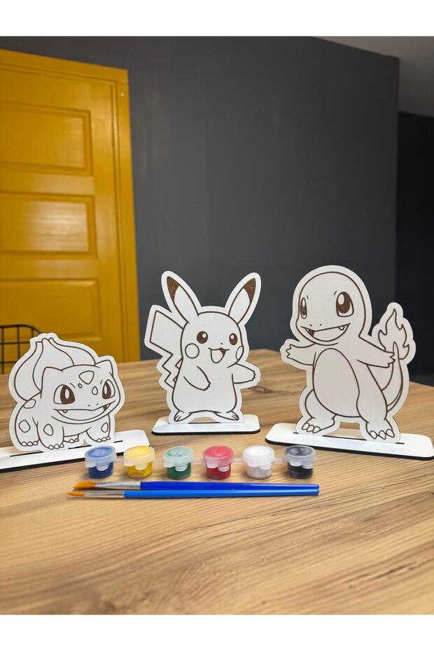 Pikachu Pokemon Boyama Seti Ahşap - 2