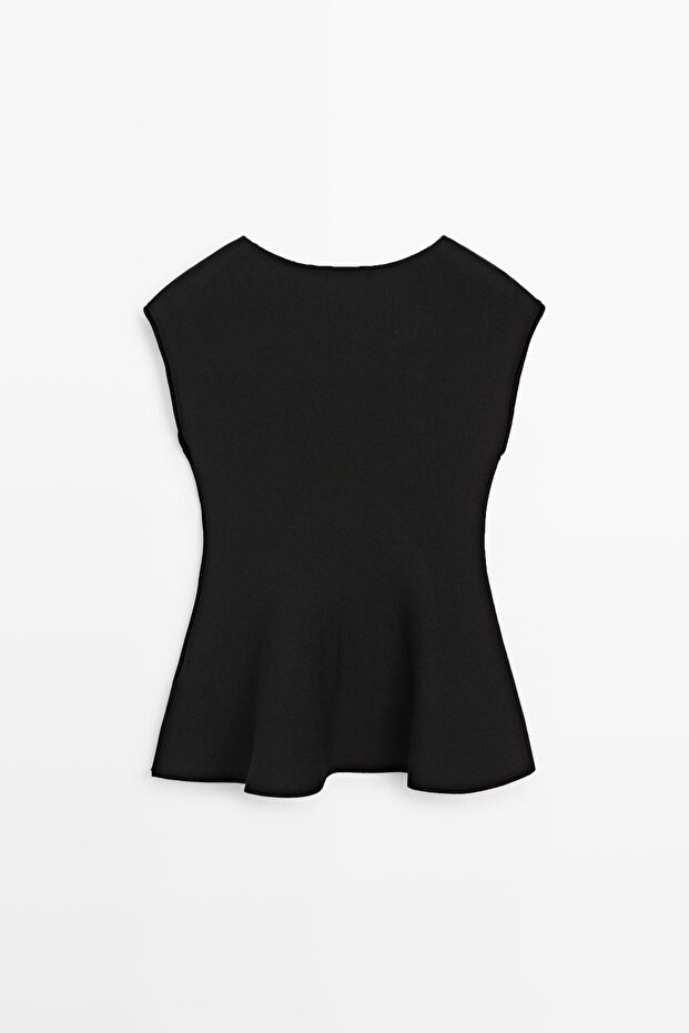 Bisiklet yaka triko bluz - 8