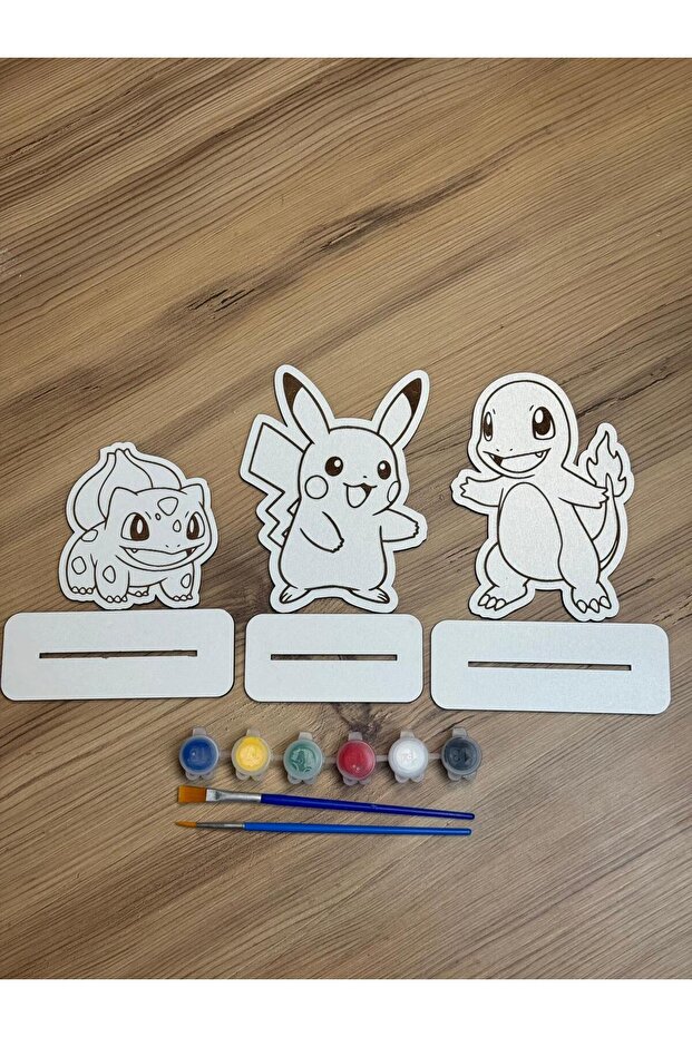 Pikachu Pokemon Boyama Seti Ahşap - 3
