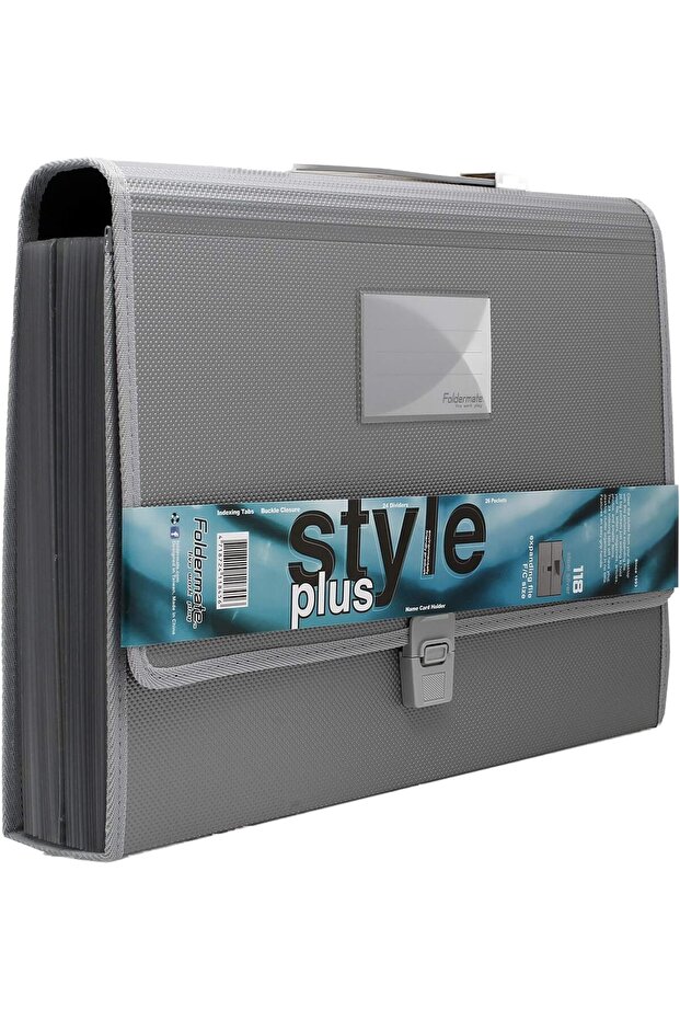 26 Pocket A4 Expanding File, Silver