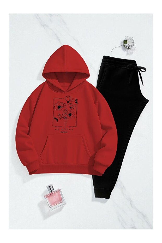 Street Style Tracksuit Set – Top and Bottom, Oversize, Trendy