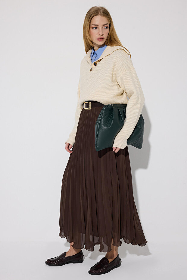 DEVRİK YAKA DÜĞMELİ TRİKO KAZAK - 3