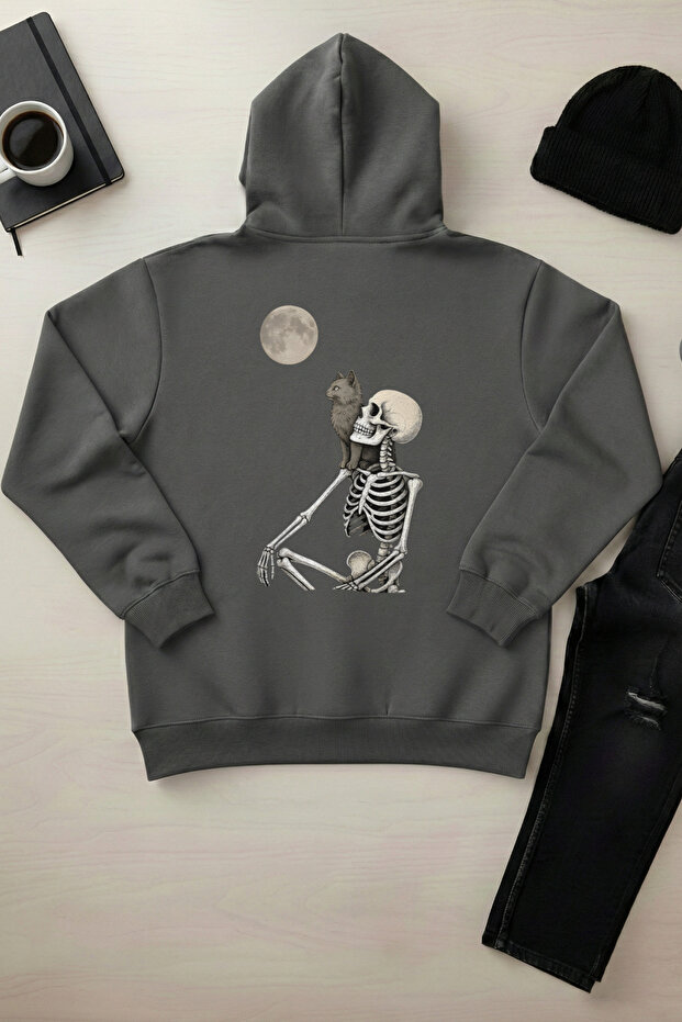 Rest in Peace - Unisex Hooded Kangaroo Pocket 3 Thread Puff (Fleece Inside) Sweatshirt