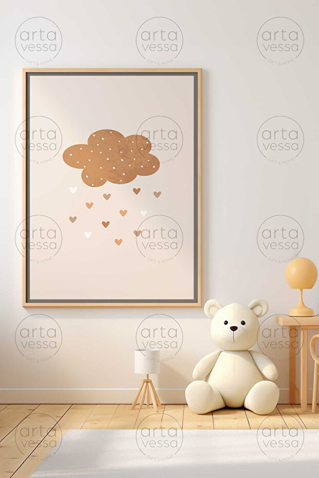One Piece Raw Color Real Wood Framed Painting - Teknrsymdf-42