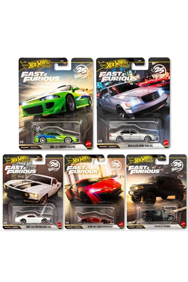 Premium Fast & Furious 25.Years 5-Piece Set Hnw46-979N