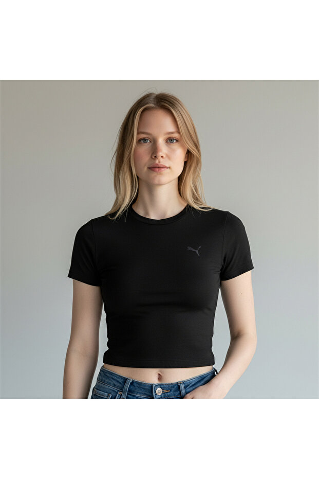 Strong Cross Back Women's Black T-Shirt