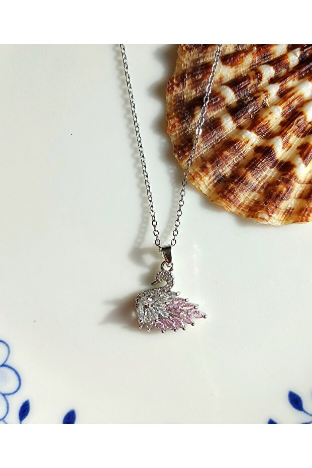 Silver Swan Pendant Steel