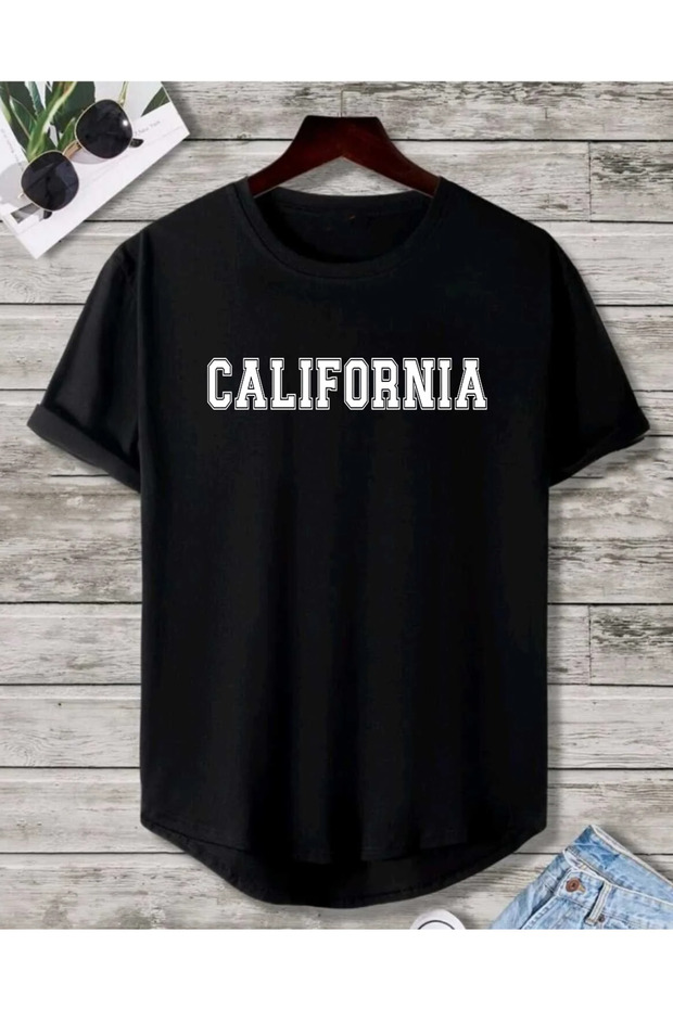 California Printed Oval Skirt Cotton Summer Unisex Tshirt