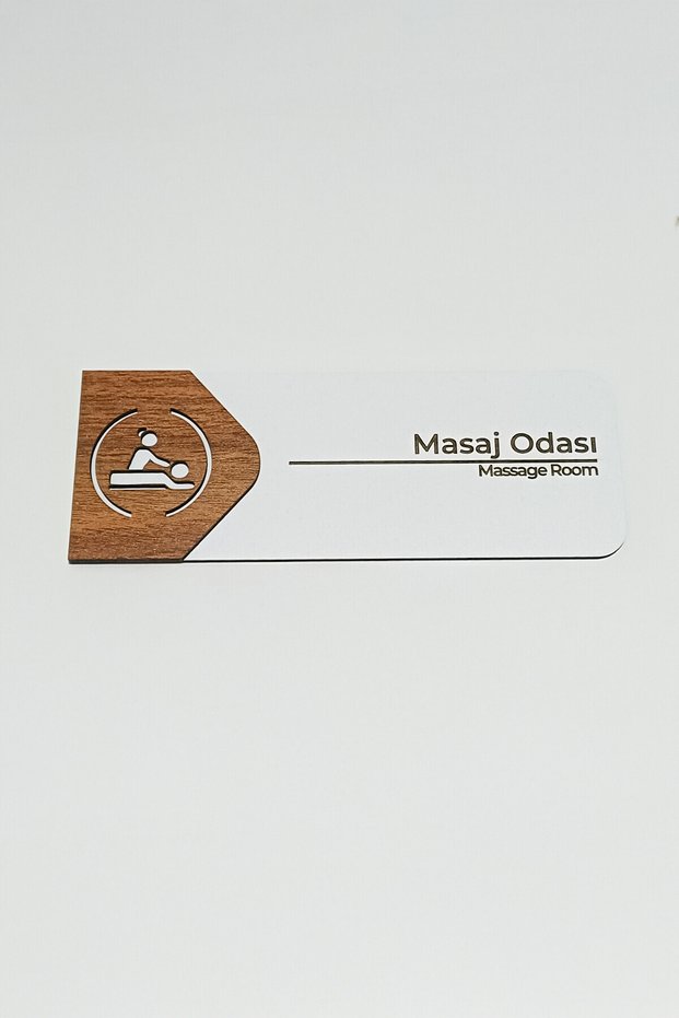 Massage Room Door Sign | Mdf Orientation Board | 19X7 cm