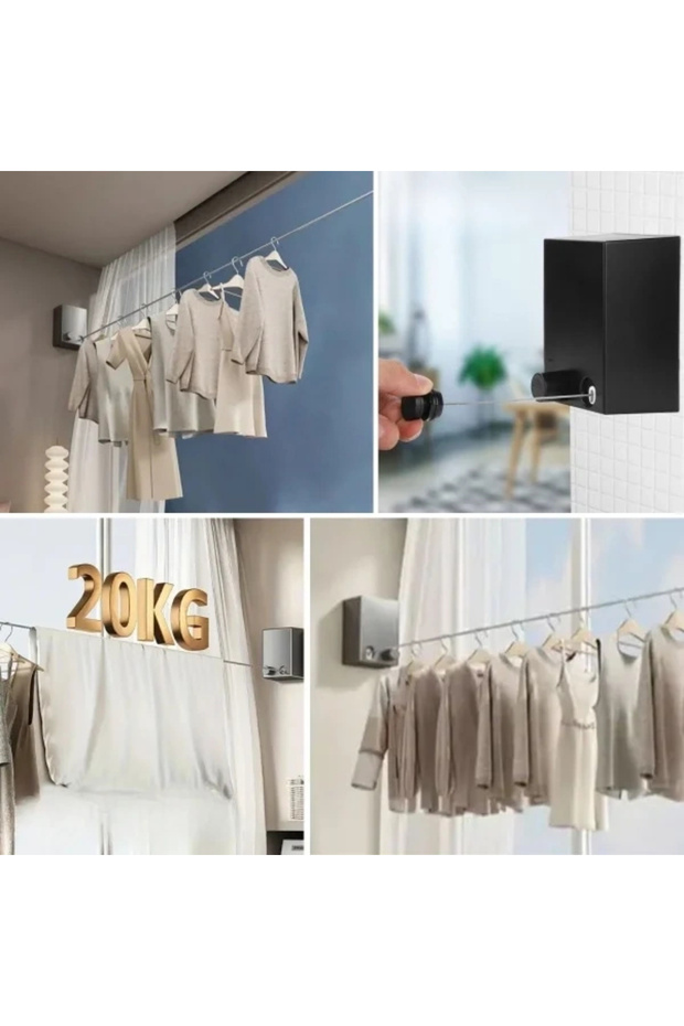 حبل غسيل عملي قابل للسحب - 2