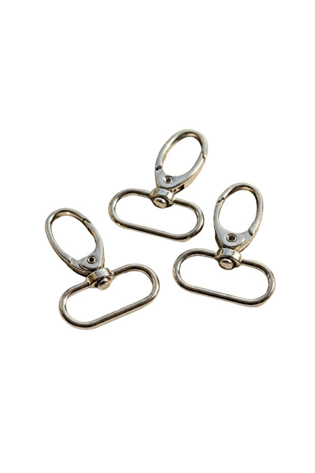 2 cm Scorpion Hook Nickel (Silver) - Metal Bag and Wallet Hanger Clip - 200 Pcs
