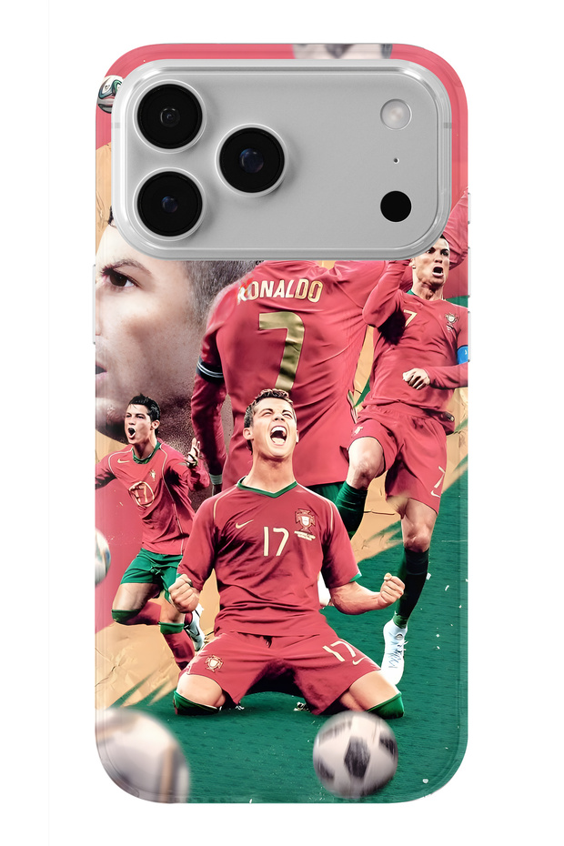 حافظة شفافة مطبوعة بتصميم رونالدو متوافقة مع آيفون 17 برو ماكس - 1