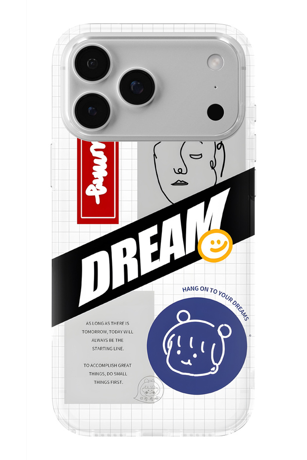 حافظة شفافة مطبوعة بتصميم دريم متوافقة مع آيفون 17 برو - 1