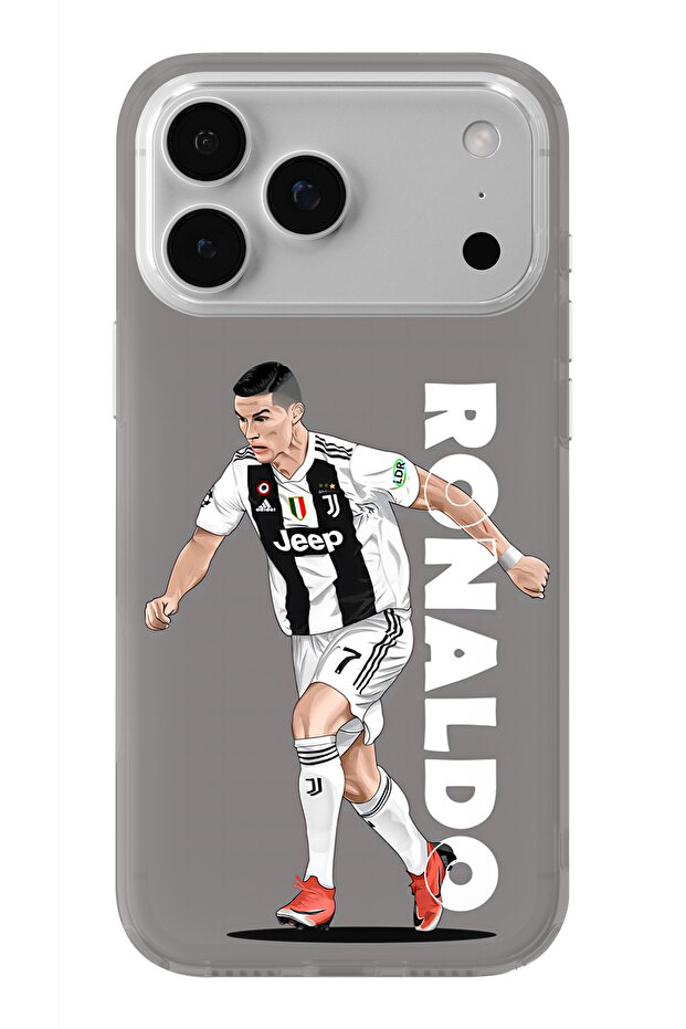 حافظة شفافة مطبوعة بتصميم رونالدو متوافقة مع آيفون 17 برو ماكس - 1