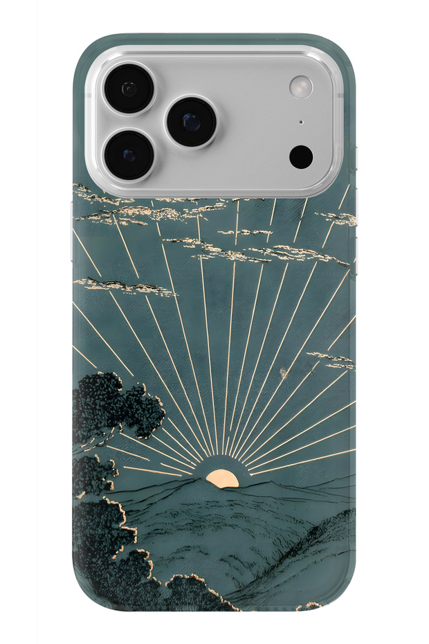 حافظة شفافة مطبوعة بتصميم Sunrise متوافقة مع iPhone 17 Pro - 1