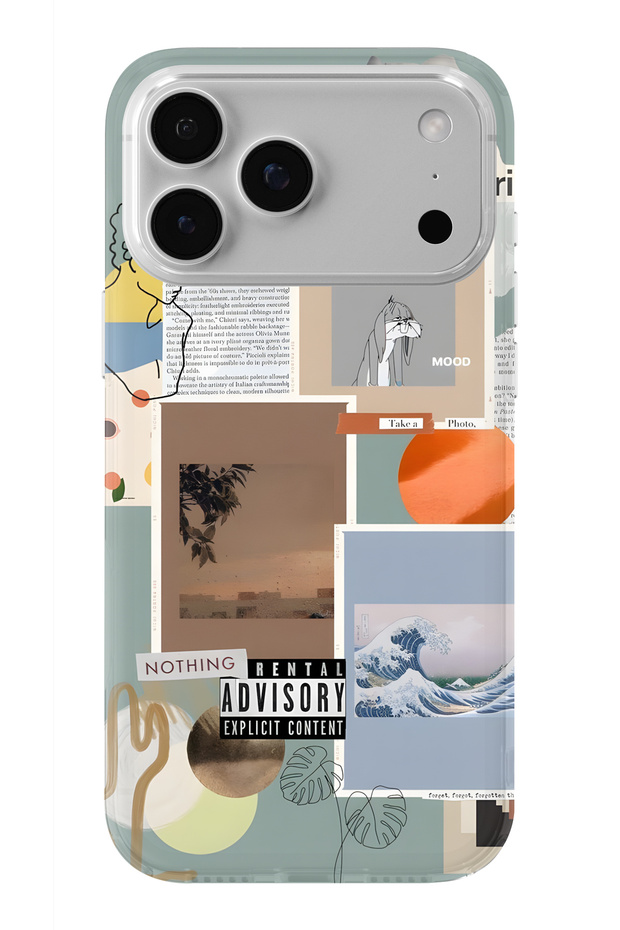 حافظة شفافة مطبوعة بتصميم مود متوافق مع آيفون 17 برو ماكس - 1