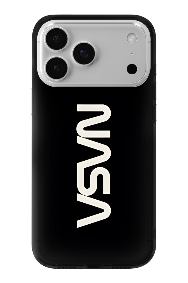 حافظة شفافة مطبوعة بتصميم ناسا متوافقة مع هاتف آيفون 17 برو - 1