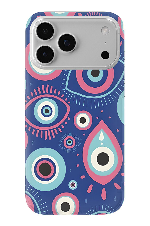 حافظة شفافة مطبوعة بتصميم عين الشر متوافقة مع آيفون 17 برو - 1