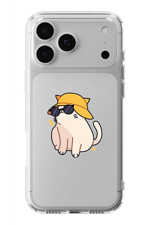 حافظة شفافة مطبوعة بتصميم قطة متوافقة مع هاتف iPhone 17 Pro Max - 1