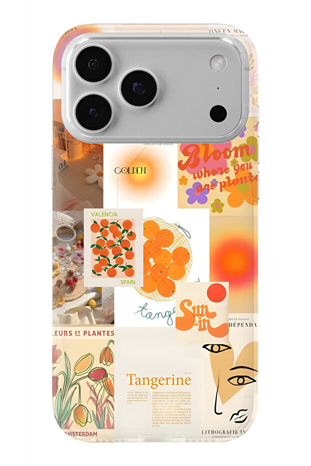 حافظة شفافة مطبوعة بتصميم ذهبي متوافقة مع iPhone 17 Pro - 1