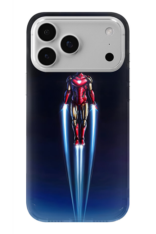 iPhone 17 Pro Max Compatible Iron Man Design Printed Transparent Case - 1