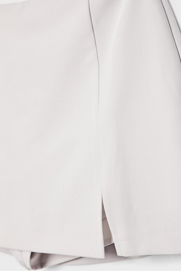 Yan yırtmaçlı şort etek - 3