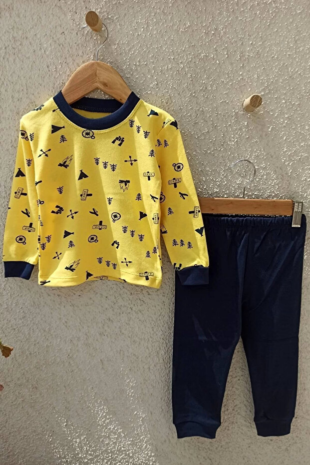 Camp Patterned Pajama Set - 3