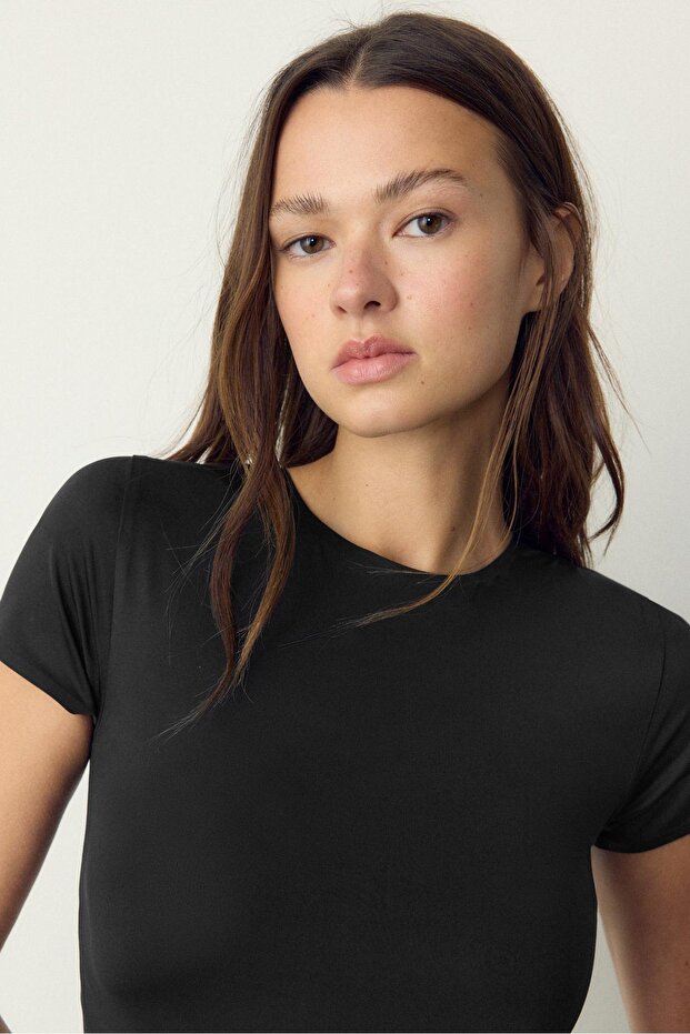 Basic poliamid t-shirt - 4