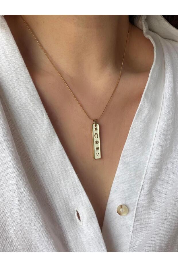 Çelik Şans Kolye - 2