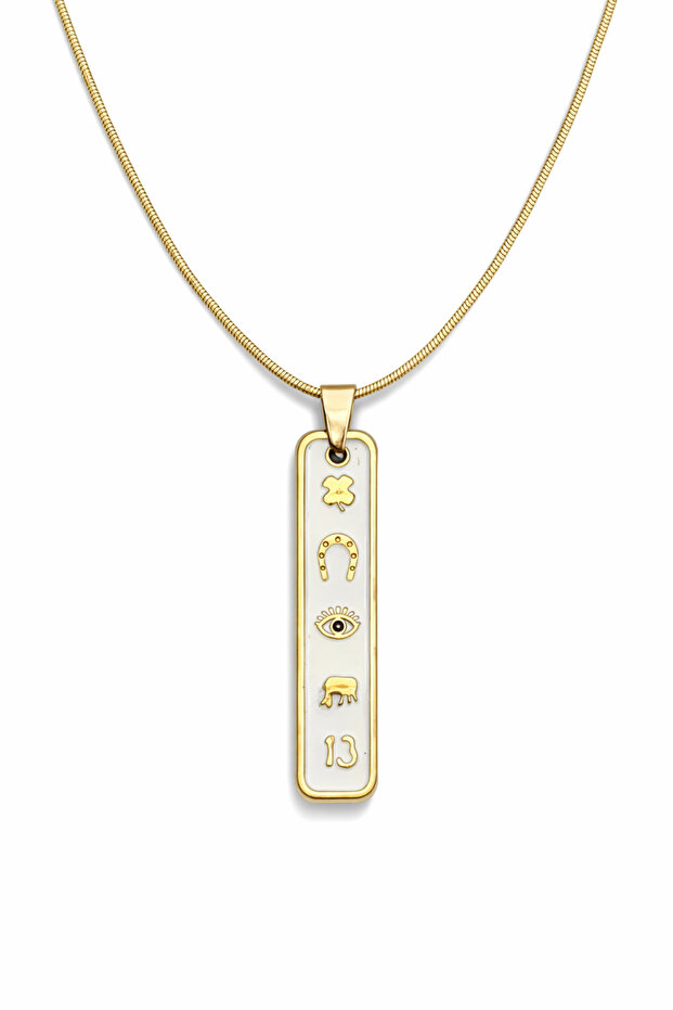 Çelik Şans Kolye - 1