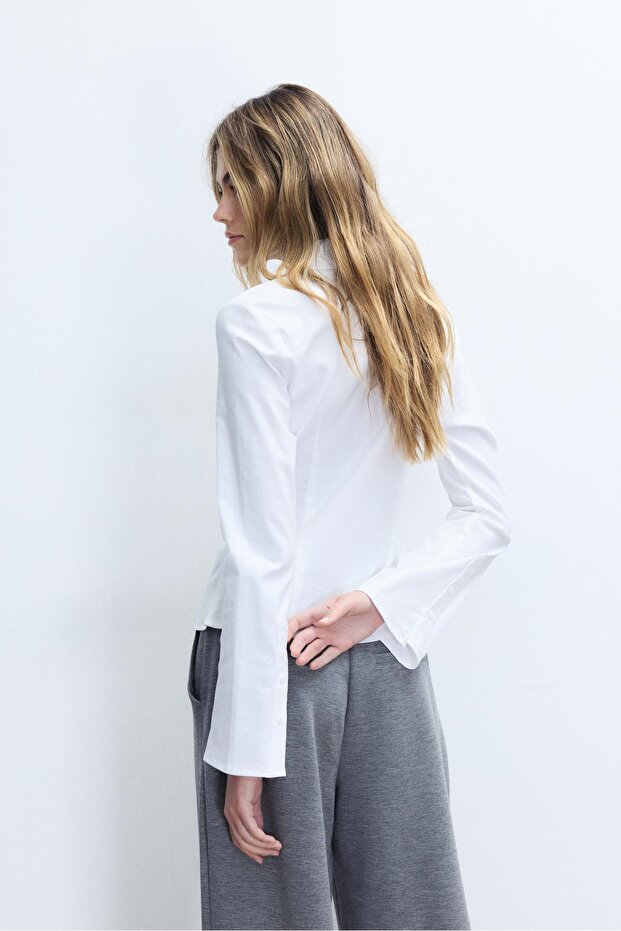 Büzgülü bengalin gömlek - 5