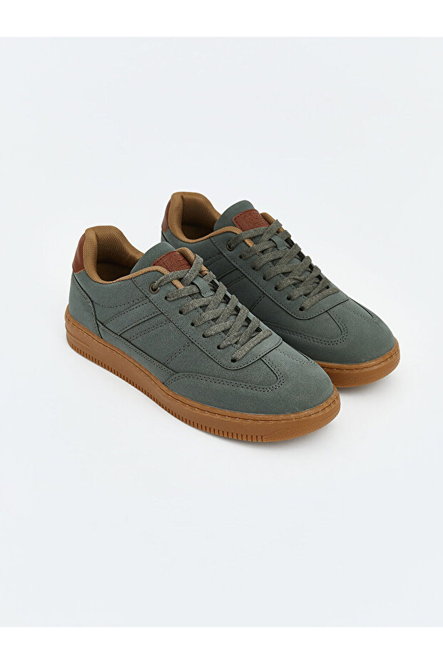 Artı-Store Men's Sneaker Made of Suede-Like Fabric, with Lace-Up Closure, Ka