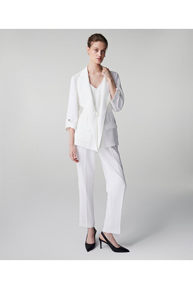 Belden bağlamalı blazer - 5