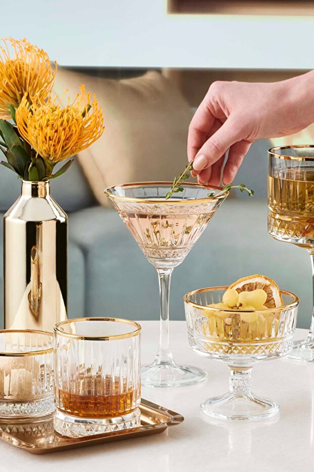 4-Pack Elysia Golden Cocktail Glass 220 C
