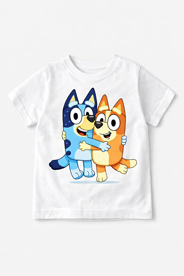 100% Cotton Unisex Bluey Printed Kids T-Shirt