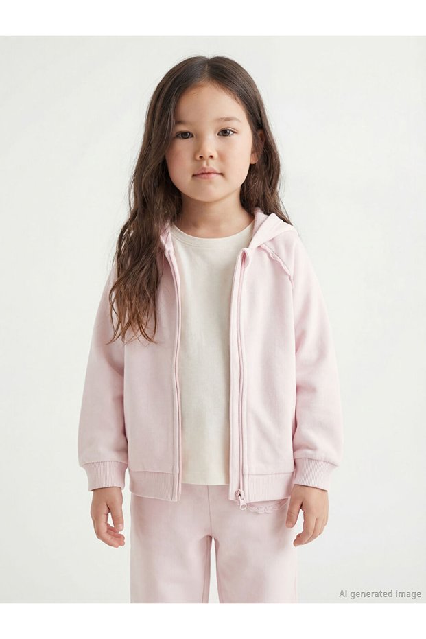 Quality Parts from Çelebi Store Hooded Girl's Thick Zipper Sweatshirt