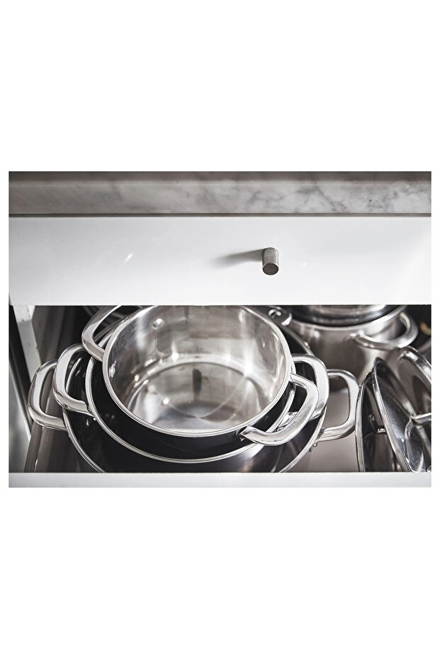 365+ çelik tencere seti , paslanmaz çelik, 6 parça - 3