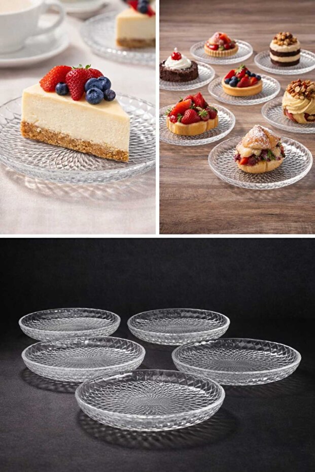 6'lı Cam Tatlı Tabağı - 1