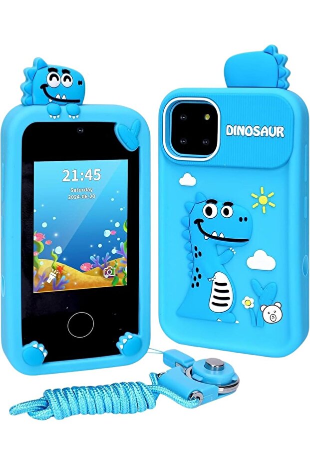 Kids Smart Phone with Dual Camera, Toddler Phone Toys with Learning Games & MP3 Music Player,