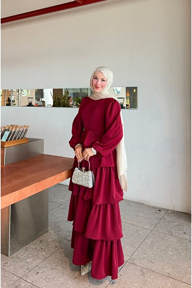 PRENSES MODEL KATLI ELBİSE - 2