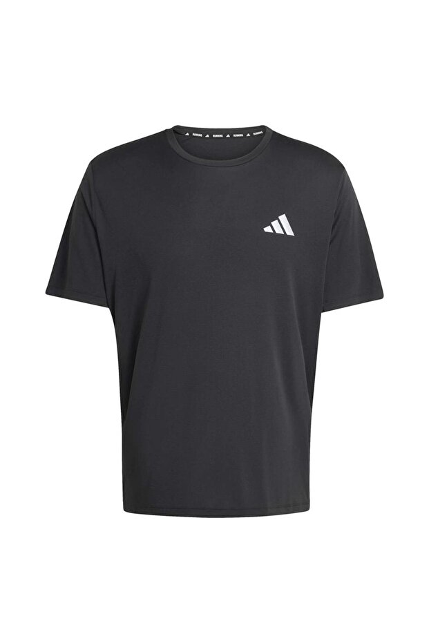 Run Essentials Men's Black Round Neck T-Shirt