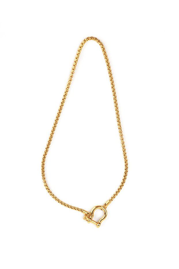 Mahi Round Chain Lock Necklace