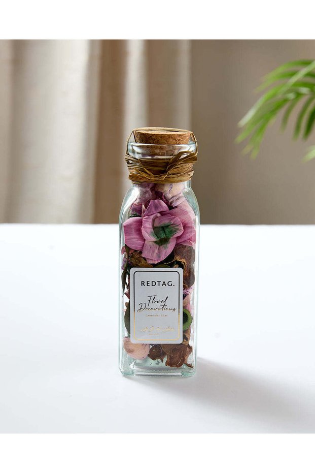 Purple Mix Potporri With Aroma In Glass Jar