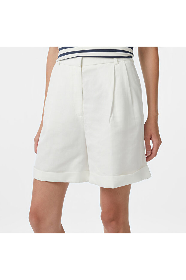 Kadın Beyaz Şort - 4