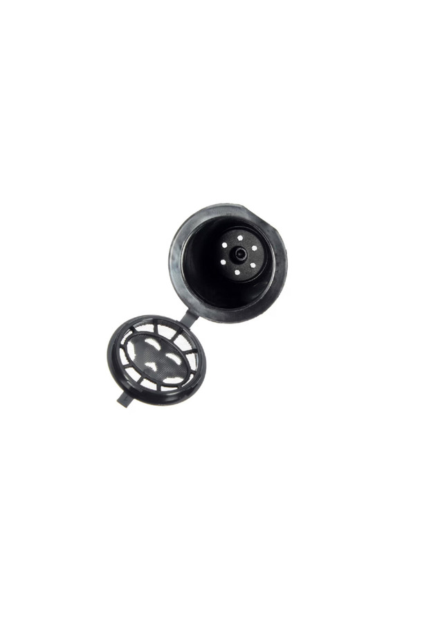 Refillable coffee capsule, Nespresso model, black plastic