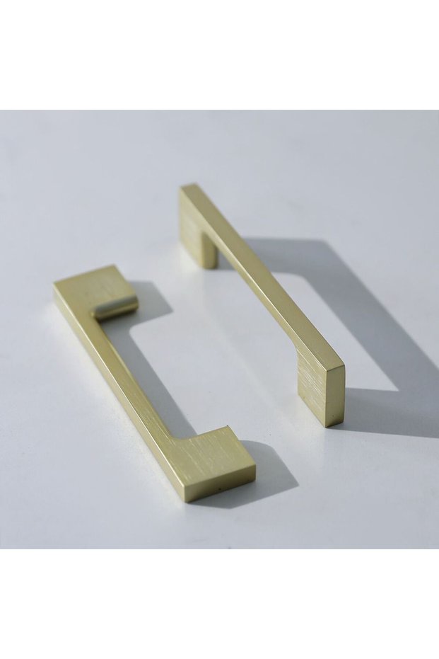 Hazel Cabinet Handle, Brushed Gold Zinc Alloy, DIY Hardware for Cabinets, Drawers & Furniture
